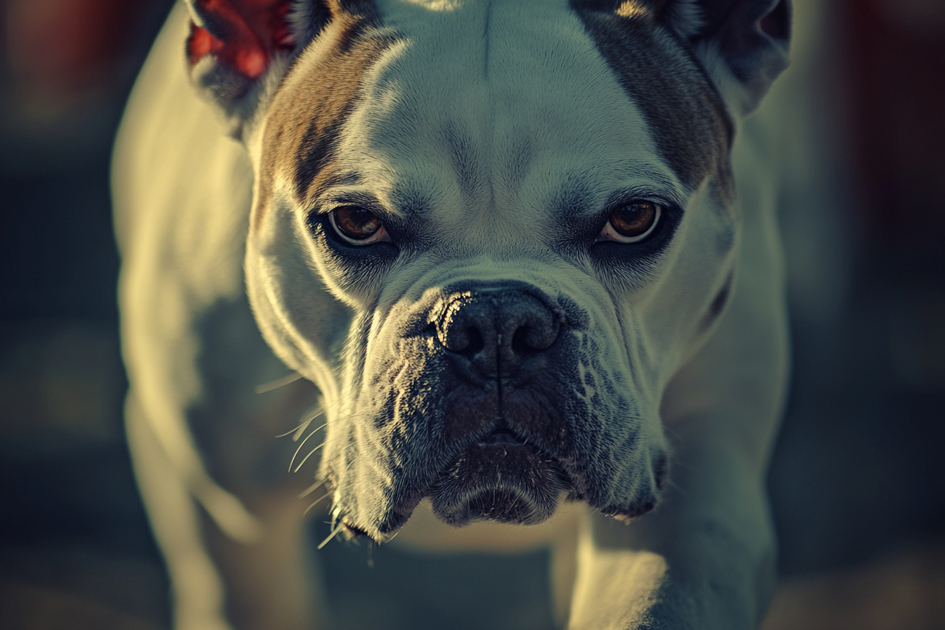 Angry bulldog ready to attack